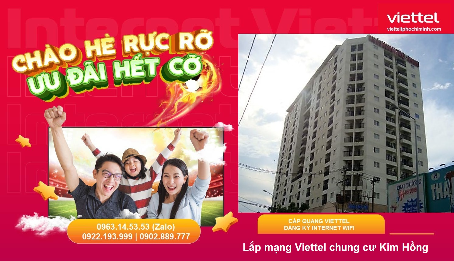 Lắp mạng Viettel chung cư Kim Hồng