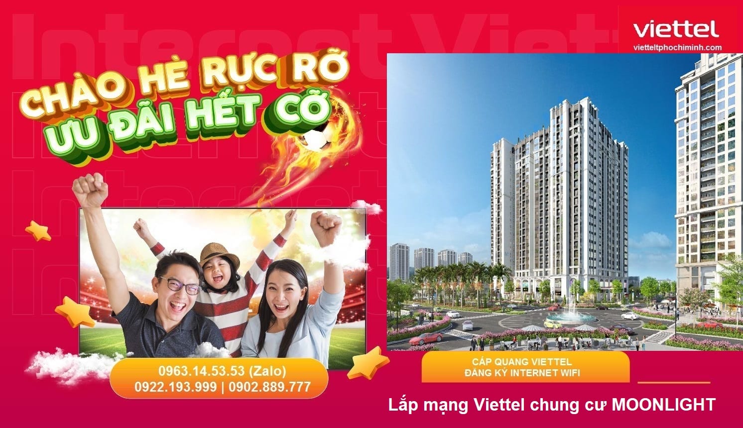 Lắp mạng Viettel chung cư MOONLIGHT InternetWifi cáp quang>