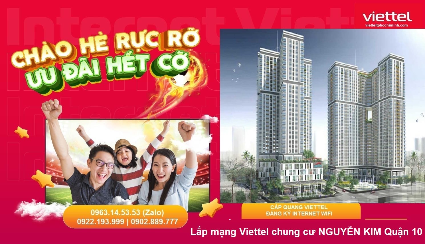 Lắp mạng Viettel chung cư NGUYỄN KIM Quận 10 InternetWifi>