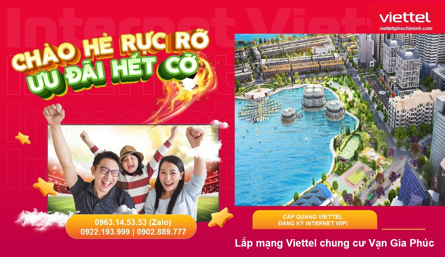 Lắp mạng Viettel chung cư Vạn Gia Phúc Internet Wifi