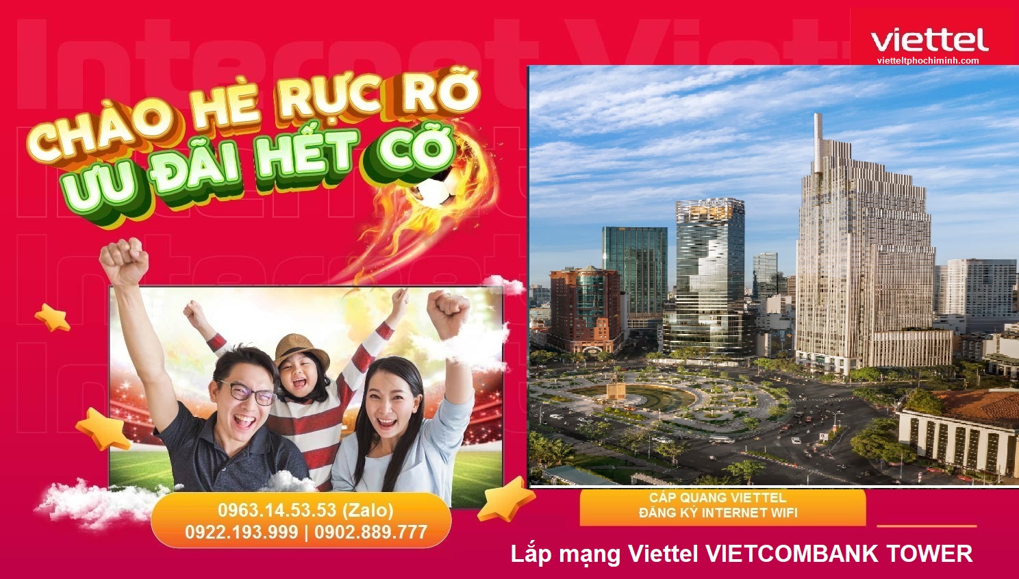 Lắp mạng Viettel VIETCOMBANK TOWER Internet Wifi>