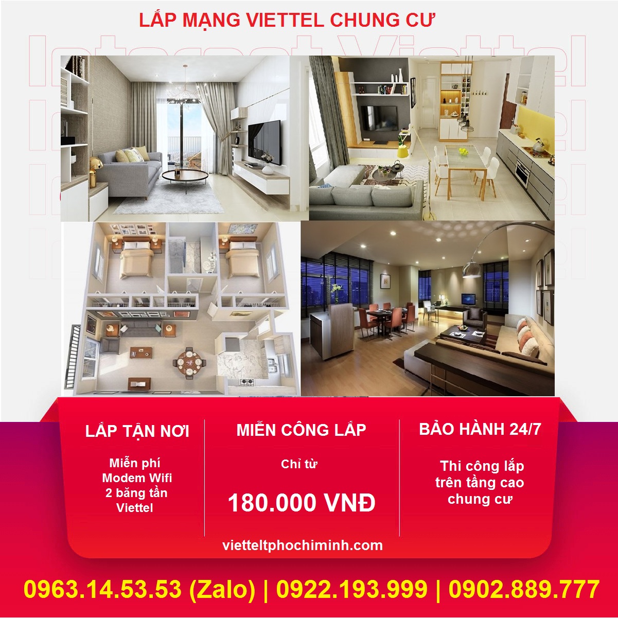 Lắp mạng Viettel Chung cư