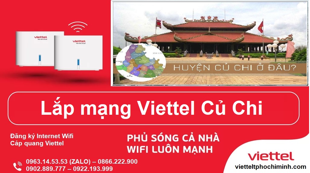 Ưu đãi Lắp mạng Viettel Củ Chi, Internet Wifi cáp quang>