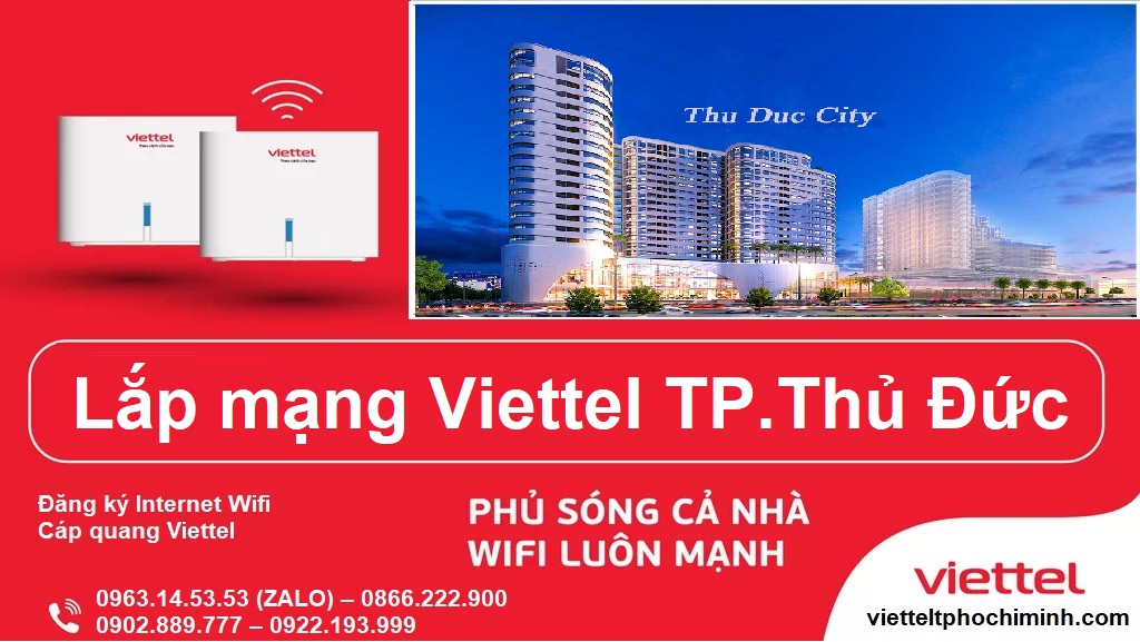 Lắp mạng Viettel Thủ Đức thành phố, Internet Wifi 180k>