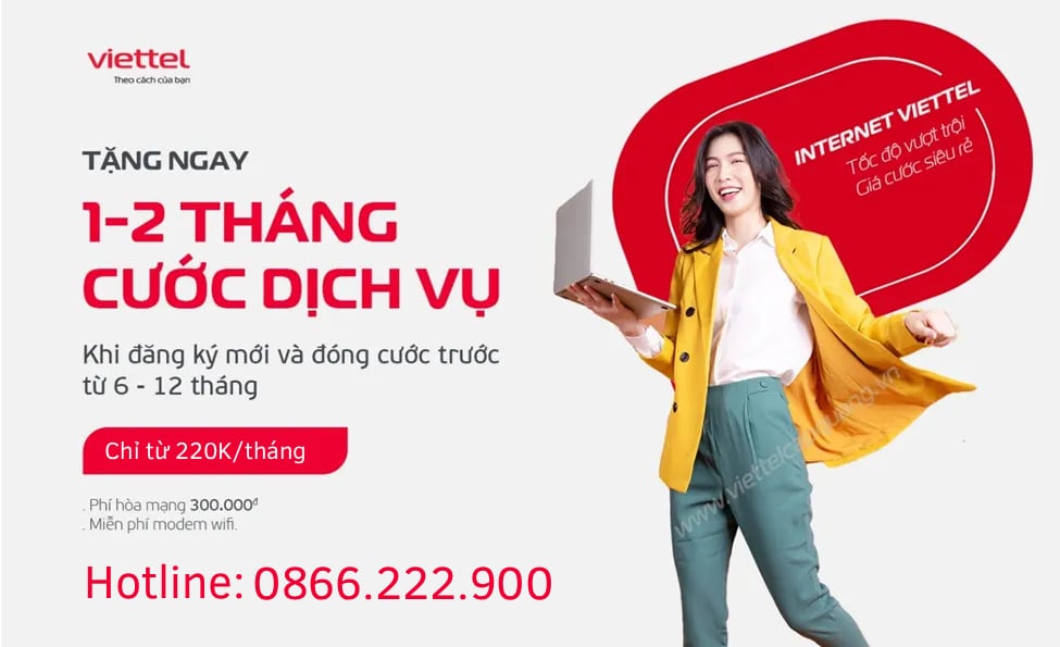 Lắp Mạng Viettel Phường Vĩnh Hội Khuyến Mãi Cực Lớn 2026 6 Lắp mạng wifi Viettel với nhiều gói cước ưu đãi cho năm 2026, giá chỉ từ 180k/tháng cho khu vực ngoại thành và 220k/tháng cho nội thành.